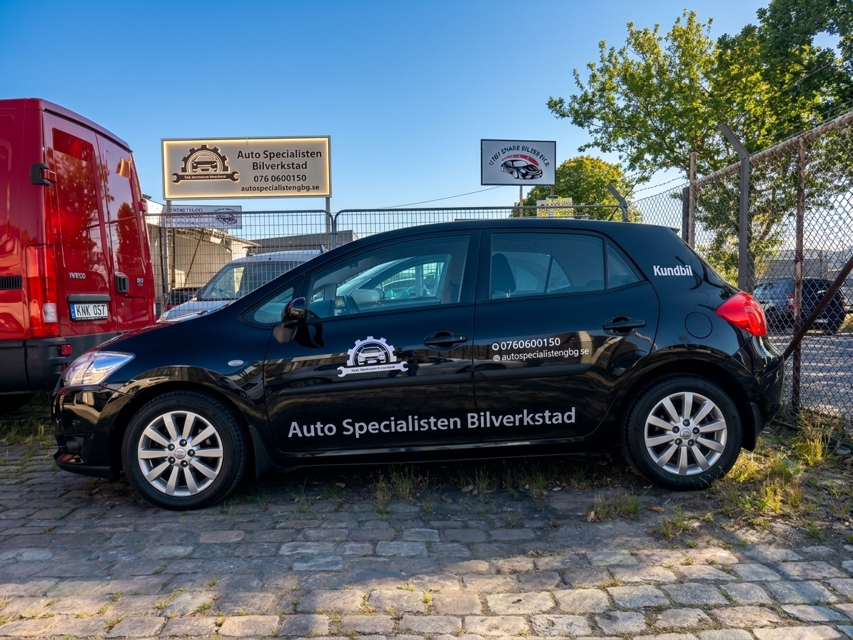 Auto Specialisten Bilverkstads lånebil står redo för kund